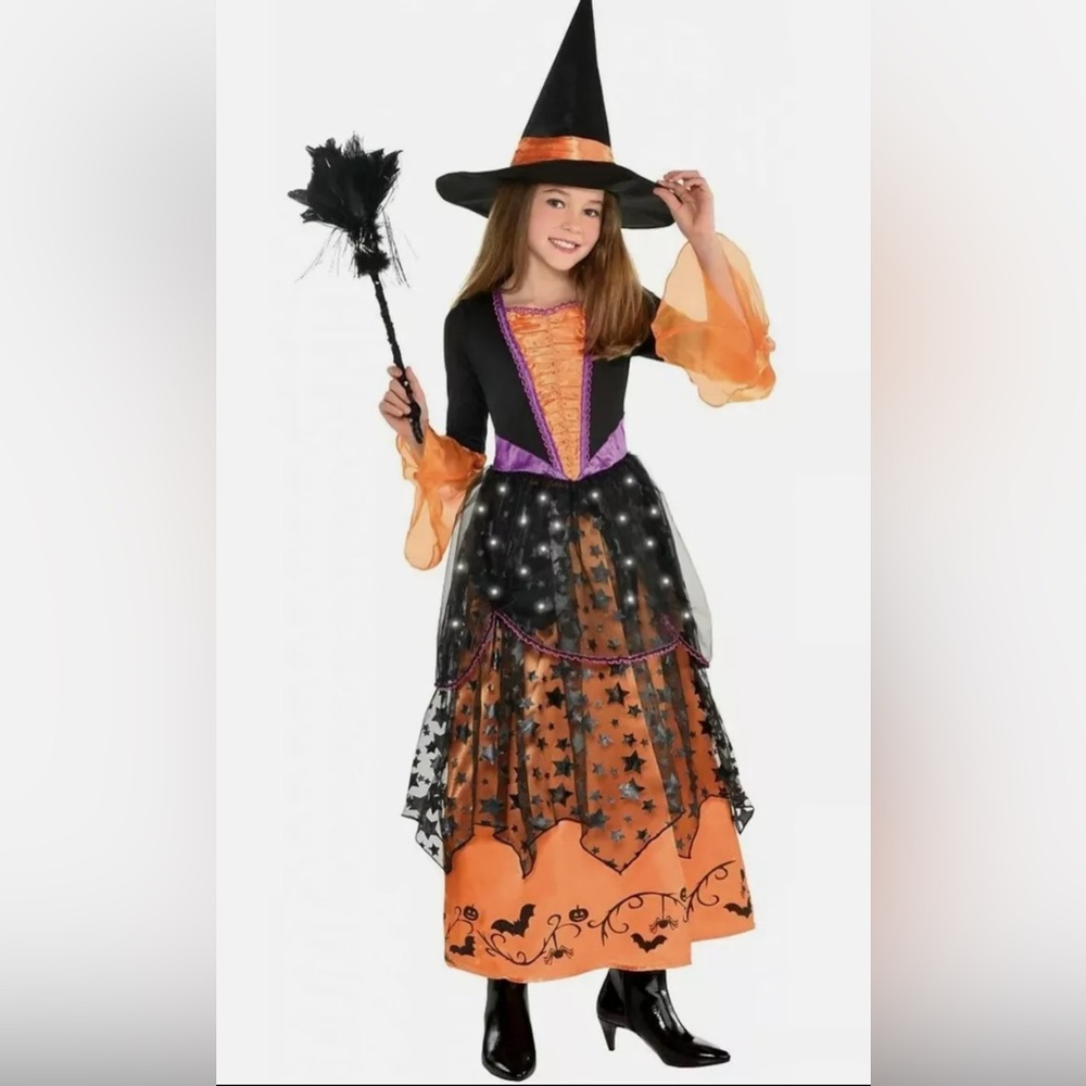 Magical Witch Costume Halloween Fancy Dress Large 12-14